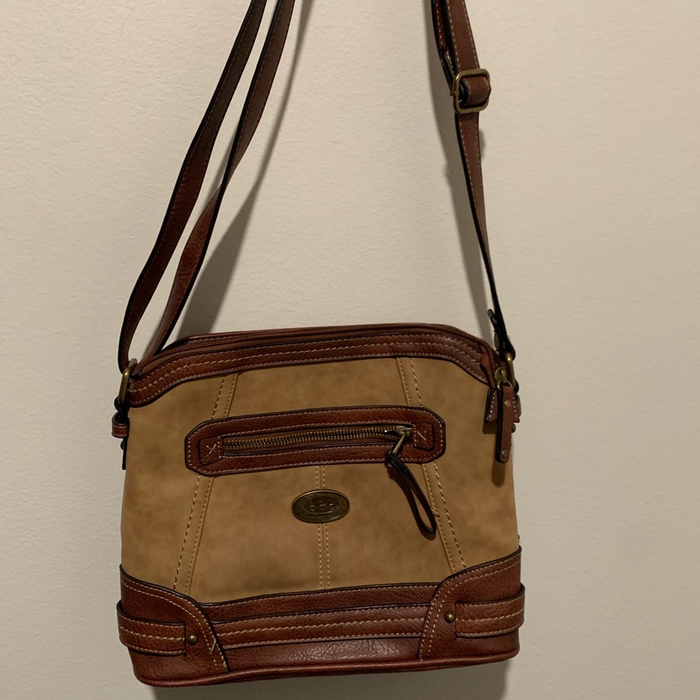 Brown leather b•o•c purse